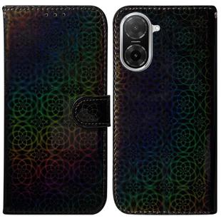 For Redmi A5 4G 173.3mm Colorful Magnetic Buckle Leather Phone Case(Black)