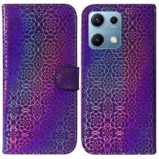 For Redmi Note 14S 4G Colorful Magnetic Buckle Leather Phone Case(Purple)