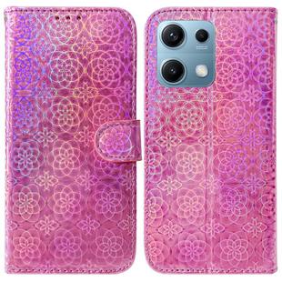 For Redmi Note 14S 4G Colorful Magnetic Buckle Leather Phone Case(Pink)
