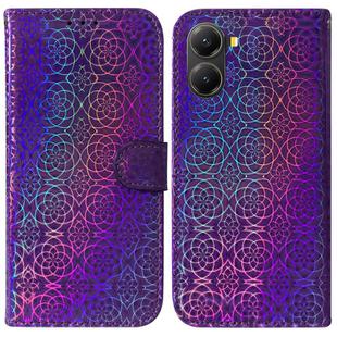 For Redmi Turbo 4 / Xiaomi Poco X7 Pro Colorful Magnetic Buckle Leather Phone Case(Purple)