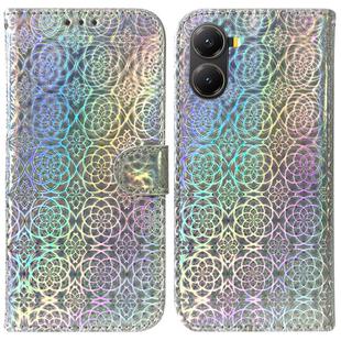 For Redmi Turbo 4 / Xiaomi Poco X7 Pro Colorful Magnetic Buckle Leather Phone Case(Silver)