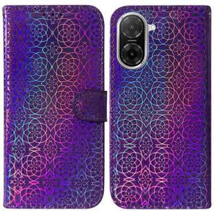For Redmi A5 4G 171.7mm Colorful Magnetic Buckle Leather Phone Case(Purple)