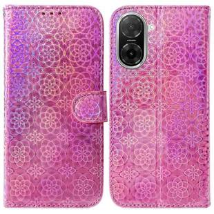 For Redmi A5 4G 171.7mm Colorful Magnetic Buckle Leather Phone Case(Pink)
