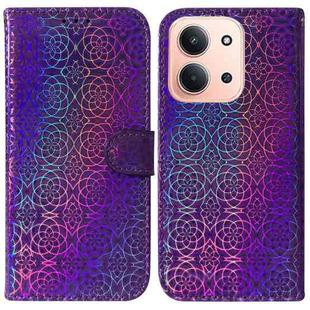 For Redmi 15C 4G 173.1mm / 15C 5G 173.1mm Colorful Magnetic Buckle Leather Phone Case(Purple)