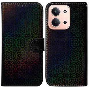 For Redmi 15C 4G 173.1mm / 15C 5G 173.1mm Colorful Magnetic Buckle Leather Phone Case(Black)