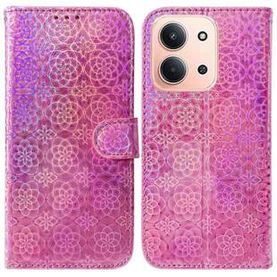 For Redmi 15C 4G 173.1mm / 15C 5G 173.1mm Colorful Magnetic Buckle Leather Phone Case(Pink)