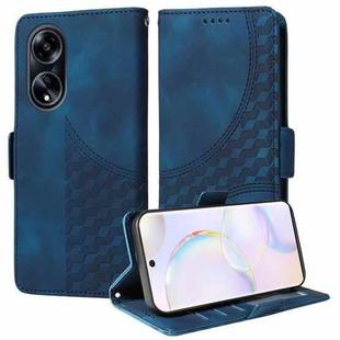 For OPPO A98 / F23 5G / A1 5G Embossed Rhombus Starry Leather Phone Case(Blue)