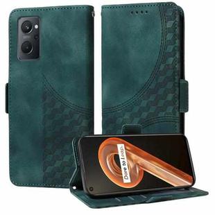 For OPPO A36 4G /A76 4G Global Embossed Rhombus Starry Leather Phone Case(Green)