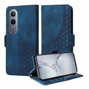 For OPPO K12x Embossed Rhombus Starry Leather Phone Case(Blue)