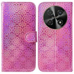 For Huawei nova 12i 4G Global Colorful Magnetic Buckle Leather Phone Case(Pink)