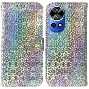 For Huawei nova 12 Ultra Colorful Magnetic Buckle Leather Phone Case(Silver)