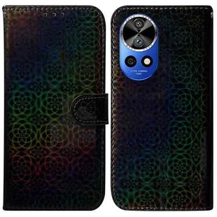 For Huawei nova 12 Ultra Colorful Magnetic Buckle Leather Phone Case(Black)