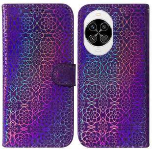 For Huawei nova 14 Colorful Magnetic Buckle Leather Phone Case(Purple)