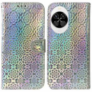 For Huawei nova 14 Colorful Magnetic Buckle Leather Phone Case(Silver)