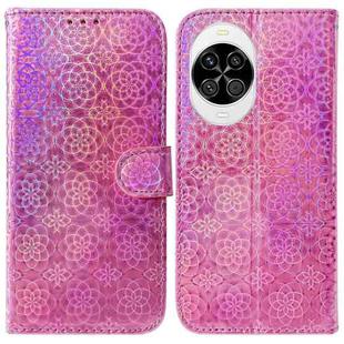 For Huawei nova 14 Colorful Magnetic Buckle Leather Phone Case(Pink)