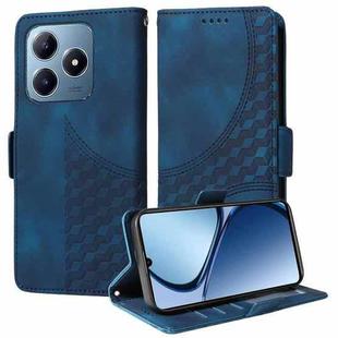 For Realme C63 / C61 / Note 60 Embossed Rhombus Starry Leather Phone Case(Blue)