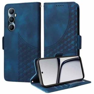 For Realme C65 4G Global Embossed Rhombus Starry Leather Phone Case(Blue)