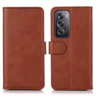 For OPPO Reno12 Pro 5G Global Cow Texture Flip Leather Phone Case(Brown)