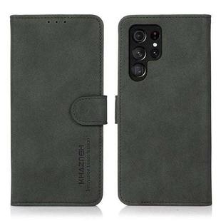 For Samsung Galaxy S25 Ultra 5G KHAZNEH Matte Texture Leather Phone Case(Green)