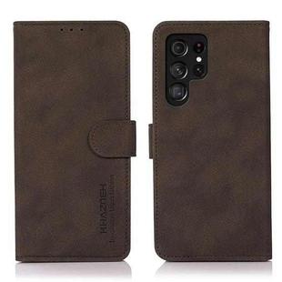 For Samsung Galaxy S25 Ultra 5G KHAZNEH Matte Texture Leather Phone Case(Brown)