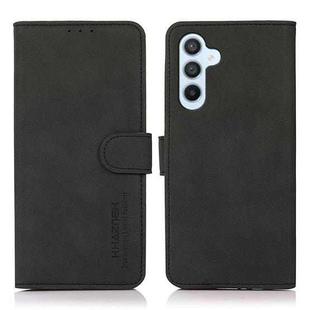 For Samsung Galaxy S25 FE 5G KHAZNEH Matte Texture Leather Phone Case(Black)