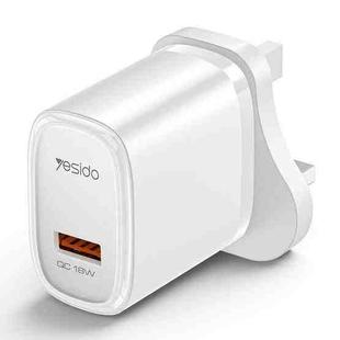 Yesido YC85 PD 18W USB Fast Charger, Specification:UK Plug(White)