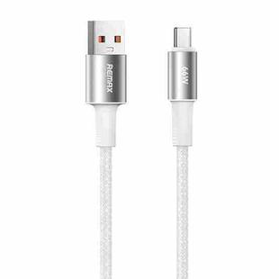 REMAX RC-C099 1.2m 66W USB to Type-C Fast Charging Braided Data Cable(White)