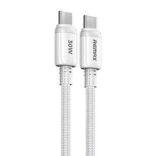 REMAX RC-C036 1.2m 30W Type-C to Type-C Transparent Braided Fast Charging Cable(White)