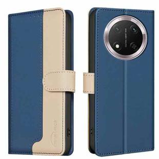 For Honor X9c 5G Global Color Matching RFID Anti-theft Leather Phone Case(Blue)