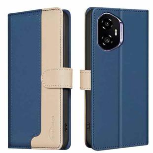 For Honor 300 Color Matching RFID Anti-theft Leather Phone Case(Blue)