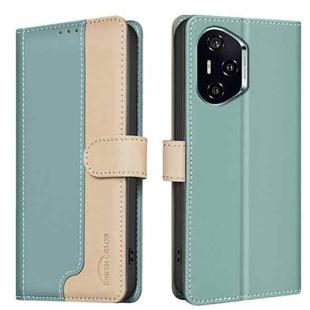 For Honor 300 Pro / 300 Ultra Color Matching RFID Anti-theft Leather Phone Case(Green)