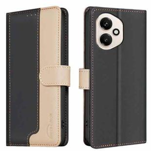 For Honor 400 Global 156.5mm Color Matching RFID Anti-theft Leather Phone Case(Black)