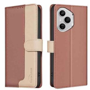 For Honor 400 Pro Global 160.8mm Color Matching RFID Anti-theft Leather Phone Case(Brown)