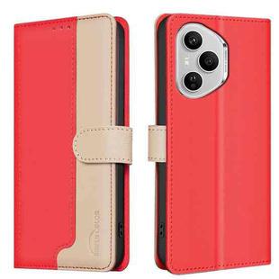 For Honor 400 Pro Global 160.8mm Color Matching RFID Anti-theft Leather Phone Case(Red)