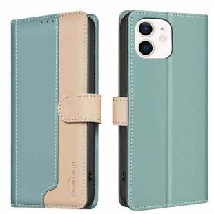 For iPhone 11 Color Matching RFID Anti-theft Leather Phone Case(Green)