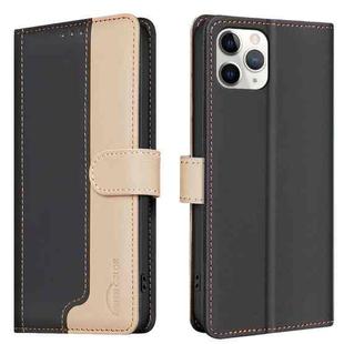 For iPhone 11 Pro Color Matching RFID Anti-theft Leather Phone Case(Black)