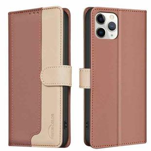 For iPhone 12 Pro Max Color Matching RFID Anti-theft Leather Phone Case(Brown)
