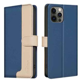 For iPhone 13 Pro Max Color Matching RFID Anti-theft Leather Phone Case(Blue)