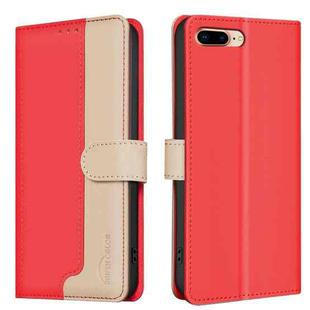 For iPhone SE 2024 Color Matching RFID Anti-theft Leather Phone Case(Red)