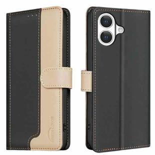 For iPhone 17 Color Matching RFID Anti-theft Leather Phone Case(Black)