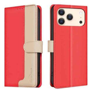 For iPhone 17 Pro Color Matching RFID Anti-theft Leather Phone Case(Red)