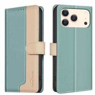 For iPhone 17 Pro Max Color Matching RFID Anti-theft Leather Phone Case(Green)
