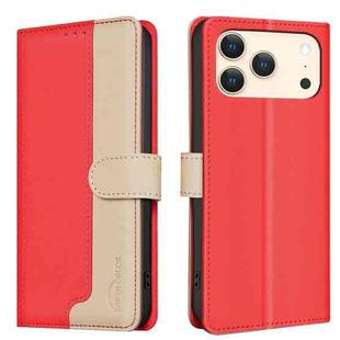 For iPhone 17 Pro Max Color Matching RFID Anti-theft Leather Phone Case(Red)