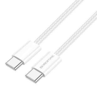 Borofone BX103 60W USB-C / Type-C to USB-C / Type-C Fast Charge Data Cable, Length:1m(White)