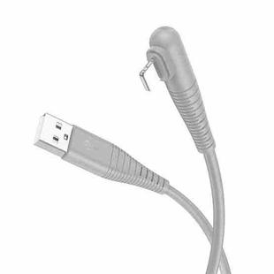 Borofone BX105 2.4A USB-A to 8 Pin Fast Charge Data Cable, Length:1m(Grey)