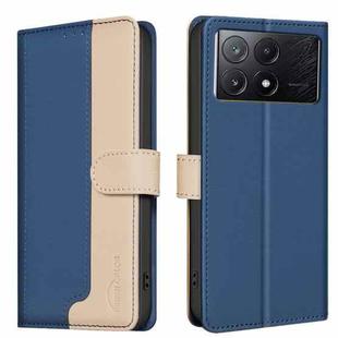 For Xiaomi Poco X6 Pro / Redmi K70E Color Matching RFID Anti-theft Leather Phone Case(Blue)