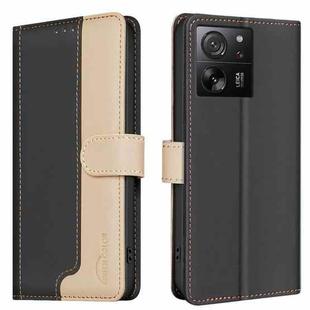 For Xiaomi 13T / Redmi K60 Ultra Color Matching RFID Anti-theft Leather Phone Case(Black)