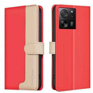 For Xiaomi 13T / Redmi K60 Ultra Color Matching RFID Anti-theft Leather Phone Case(Red)