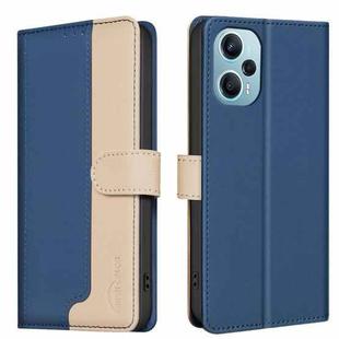 For Xiaomi Poco F5 5G Color Matching RFID Anti-theft Leather Phone Case(Blue)