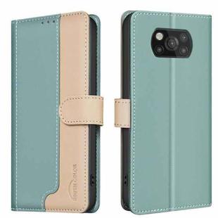 For Xiaomi Poco X3 / X3 NFC Color Matching RFID Anti-theft Leather Phone Case(Green)